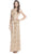 Sleeveless Peplum Evening Dress