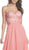 Embroidered Strapless A-Line Evening Dress