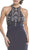 Sleeveless High Halter Sheath Evening Gown