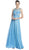 Crisscross Ruched A-Line Evening Dress