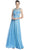 Crisscross Ruched A-Line Evening Dress
