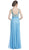 Crisscross Ruched A-Line Evening Dress
