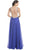 Sheer Embellished Ruched Evening Gown