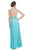 Ruched A-Line Evening Dress with Open Back
