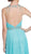 Ruched A-Line Evening Dress with Open Back