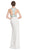 Beaded Sheath Evening Dress with Slit