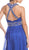 Embellished Halter Ruched A-Line Evening Dress