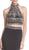 Two Piece Beaded High Halter Evening Gown