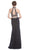 Two Piece Beaded High Halter Evening Gown
