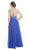 Beaded Illusion Halter A-Line Evening Dress
