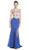 Beaded Scalloped Sheath Evening Dress