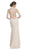 Crystal Embellished Evening Dress with Slit