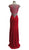 Crystal Embellished Fitted Evening Dress
