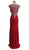 Crystal Embellished Fitted Evening Dress