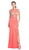 Sheer Embellished Trumpet Evening Dress