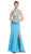 Sheer Embellished Trumpet Evening Dress