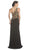 Asymmetrical Embellished Sheer Evening Dress