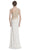 Asymmetrical Embellished Sheer Evening Dress