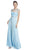 Beaded Ruched A-Line Evening Dress