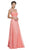 Beaded Ruched A-Line Evening Dress
