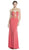 Sheer Embellished Cutout Evening Gown