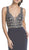Plunging Embellished Sheath Evening Gown