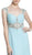 Sheer Embellished Evening Gown with Slit
