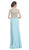 Sheer Embellished Evening Gown with Slit