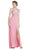 Beaded V-Neck Evening Gown with Slit