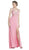 Beaded V-Neck Evening Gown with Slit