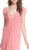 Embellished Ruched V-neck Sheath Evening Dress