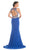 Embellished Jewel Neckline Sheath Evening Dress
