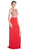 Embellished Jewel Neckline Sheath Evening Dress