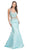 Bejeweled V-neck Mermaid Prom Dress