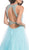 Applique Halter Neck Evening Ballgown