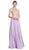 Jeweled Illusion Halter A-line Prom Dress