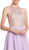 Jeweled Illusion Halter A-line Prom Dress