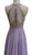 Jeweled Illusion Halter A-line Prom Dress