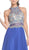 Embellished Illusion Halter A-line Prom Dress