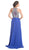Embellished Illusion Halter A-line Prom Dress