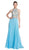 Embellished Illusion Halter A-line Prom Dress