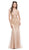 Bedazzled Illusion Bateau Sheath Evening Dress