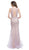 Bedazzled Illusion Bateau Sheath Evening Dress