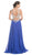 Jeweled Plunging V-neck Prom Dress
