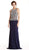 Mock Two Piece Jeweled Fitted Prom Dress