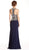 Mock Two Piece Jeweled Fitted Prom Dress