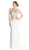 Mock Two Piece Jeweled Fitted Prom Dress