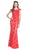 Floral Lace Bateau Fitted Prom Dress