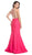 Embellished Illusion Bateau Trumpet Prom Dress