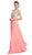 Bedazzled Illusion Bateau A-line Prom Dress